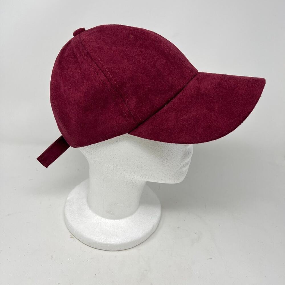 Vera New York Velvet Strapback Hat‎ Cap Burgundy Adjustable